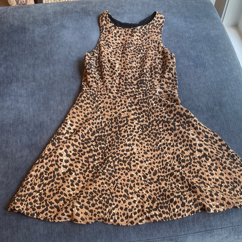 Mara Hoffman Brown and Black Leopard Mini Dress